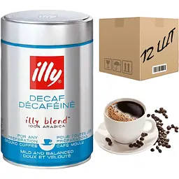 Кава в зернах Illy Decoffeinate, без кофеїну 250 г з/б(ящик 12 шт)