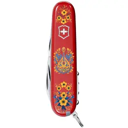 Ніж Victorinox Camper Ukraine 91мм,13функ,черв ,Українські мотиви - мініатюра 3