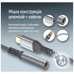Адаптер USB-C + USB A to RJ45 Ethernet 1000Mbps ColorWay (CW-AD-CRG) - мініатюра 10