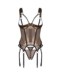 Корсет Obsessive Soranna S/M (бронзовий) - мініатюра 5