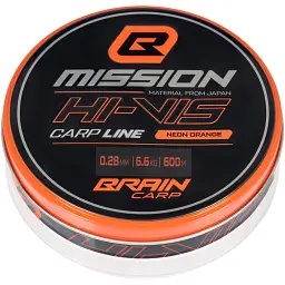 Волосінь Brain Mission Carp Line (Neon Orange) 600m 0.28mm 6.6kg - мініатюра 2