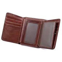 Гаманець чоловічий шкіряний 14648 Vintage коричневий - мініатюра 6