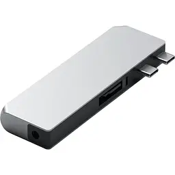 Адаптер Satechi Aluminum USB-C Pro Hub Mini Adapter Silver (ST-UCPHMIS) - мініатюра 2