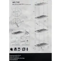 Стелаж Toomax Universal Vent 63-4 на 4 полиці 60х30х138 см чорний (00-00005136) - мініатюра 6