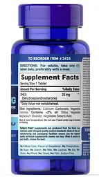 Дегідроепіандростерон Puritan's Pride DHEA 25 mg 250 таблеток - мініатюра 3