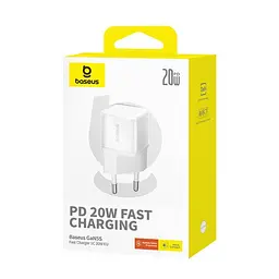 Сітчасте зарядне пристрій Baseus GaN5S Fast Charger 1C 20W EU білий P10162503213-00 - мініатюра 4