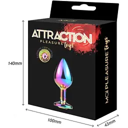 Металева анальна пробка Mai Attraction Toys №73 Rainbow - мініатюра 7