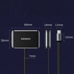 Перехідник USB 2.0 Type-C --> HDMI+VGA (HDMI 1.4b) CM303 Ugreen чорний - мініатюра 4