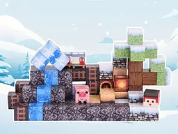 Магнітний конструктор Minecraft 100 шт по грі Майнкрафт Льодовий Mk001011 - мініатюра 4