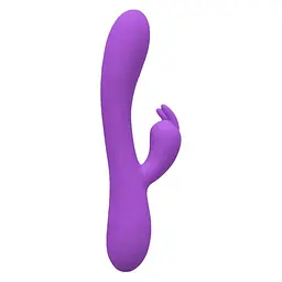Вібратор-кролик Wooomy Gili-Gili Vibrator with Heat Purple, відросток з вушками, підігрів до 40°С - мініатюра 1