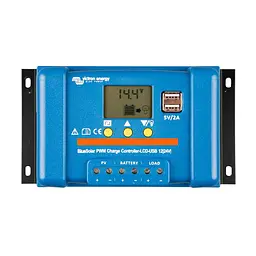 PWM-контролер заряду сонячних панелей Victron Energy BlueSolar PWM-LCD&USB 12/24V-30A (99-00020225)