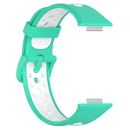 Силіконовий ремінець Primolux Perfor Classic для смарт-годинника Huawei Watch Fit 2- Mint White - мініатюра 3