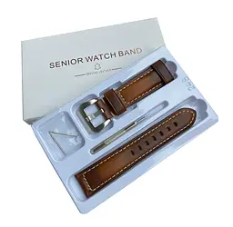 Шкіряний ремінець Primolux F001 Steel buckle для годинника Samsung Gear S3 Classic/Frontier Brown - мініатюра 7