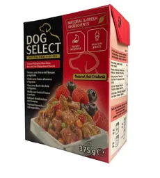 Вологий корм для собак DogSelect з м'ясом, лісовими фруктами та овочами, 375 г