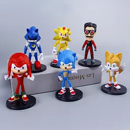 Набір Дитячих Ігрових фігурок Sonic the Hedgehog, Сонік і друзі, 6 шт. - мініатюра 1
