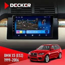 Штатна магнітола BMW X5 (E53) 1999-2006 Радіо модуль Decker D9-008 8x128 DSP 4G Decker (НФ-00003513)