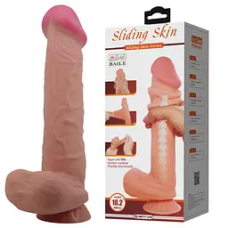 Фалоімітатор Pretty Love Sliding Skin Bendable 10.2'' 26 см коричневий - мініатюра 2