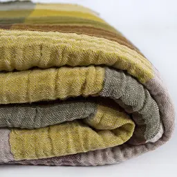 Покривало Lotus Home - Lucca muslin гірчичний 240x260 - мініатюра 3