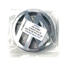 Емблема для Volkswagen 125 мм Caddy 04-10 Polo 05-08 Golf 03-09 (1T 0853 601A FDY) - мініатюра 4