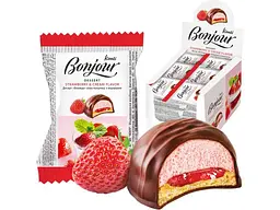 Десерт КОНТІ "Bonjour" Полуниця з вершками 29г