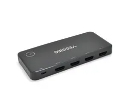 HDMI свіч VEGGIEG V-HD04 4k x 2k, 3 x 1 портів, з USB-кабелем та пультом дистанційного керування, чорний, блістер