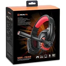 Гарнітура Real-El GDX-7650 Black/Red (EL124100043) - мініатюра 10