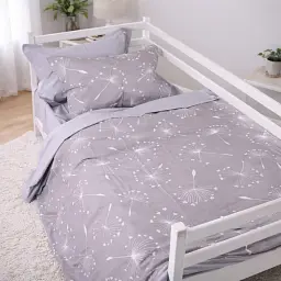 Дитяча постільна білизна JUNIOR Poplin grey dandelions (2200012797334) - мініатюра 3