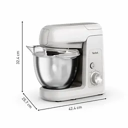 Кухонна машина Bake Partner 1100Вт, чаша-метал, корпус-пластик, насадок-8, білий Tefal kuh0015191 - мініатюра 4