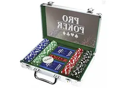 Настільна гра Tactic Покерний набір Pro-Poker 200 фішок по 11,5 г (алюмінієвий кейс) (03090) - мініатюра 4