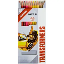 Олівці кольорові 24 кольори (12 шт) Transformers TF22-054 Kite - мініатюра 2