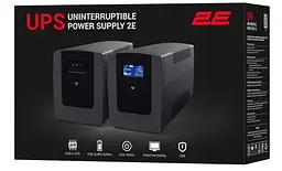 Джерело безперебійного живлення DD650, Black, 650 ВА / 360 Вт, 2xSchuko, LCD екран, USB 2E teh0033895 - мініатюра 4