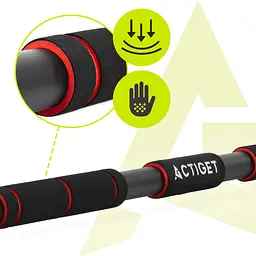 Турнік розсувний Actiget 82-130 см ACT0166 Black/Red - мініатюра 6