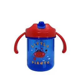 Дитячий поїльник з трубочкою Little pirate MGZ-0335 Red 280 мл - мініатюра 2