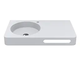 Умивальник Miraggio LOOP 800 L (8813983) Mirasoft, Матовий, Підвісний, Білий - мініатюра 5