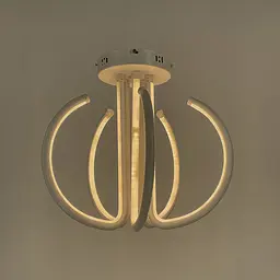Стельова біла LED люстра на п'ять завитків | Арт. 9979/5 | Line F - мініатюра 5