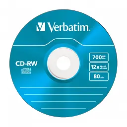 Диск CD Verbatim CD-RW 700Mb 12X SlimBox 5шт Color (43167) - мініатюра 6