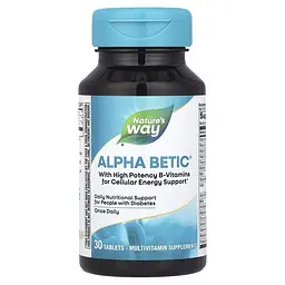 Вітаміни та мінерали Nature's Way Alpha Betic, 30 таблеток для людей з діабетом та предіабетом - мініатюра 3