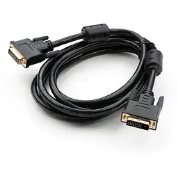 Кабель мультимедійний DVI M to DVI M 3.0m 24+1pin Vinga (VCPDCDVIMM3BK)