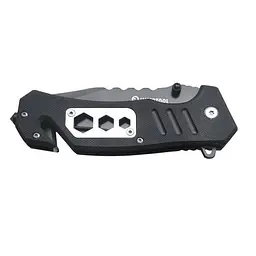 Ніж складаний з лезом для розрізання ременів 8,3 см INTERTOOL HT-0599 - мініатюра 2