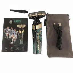 Роторна електробритва для вологого та сухого гоління, USB, VGR V-330, Чорний / акумуляторна бритва - мініатюра 3