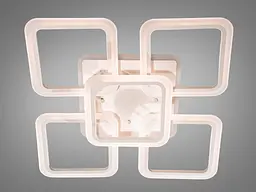 Люстра стельова LED Diasha A8060/4+1WH, 120W, 4100K, білий метал, сучасний стиль для спальні - мініатюра 2