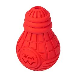 Іграшка для собак Waudog Лампочка гумова GiGwi Bulb Rubber гума M червона