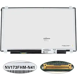 Матриця 17.3 NV173FHM-N41 (1920*1080 30pin(eDP IPS 300cd/m2 кольоропередача 72%) LED SLIM(вертикальні вушки) матова