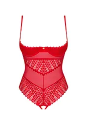 Боді Obsessive Ingridia XL/2XL червоний - мініатюра 5