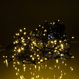 Гірлянда Бахрома вулична 600 LED 36 метрів від мережі чорна, жовтий - мініатюра 6
