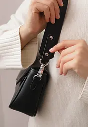 Жіноча шкіряна сумка Nona чорна краст - мініатюра 4
