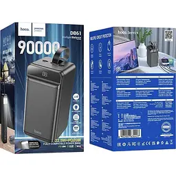 Зовнішній акумулятор Hoco DB61 Jade 90000mAh 22.5W Black [161333] - мініатюра 5