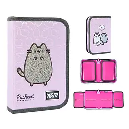Пенал шкільний Yes одинарний з двома клапанами Pusheen Delicacy HP-04