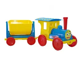 Поїзд-конструктор Doloni-toys, 013115/1, з причепом, блакитний