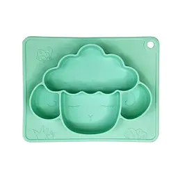 Силіконова тарілка-килимок "Баранчик" MGZ-0125(Turquoise) 18х23 см